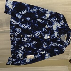 Blue and White Tie-Dye Jacket